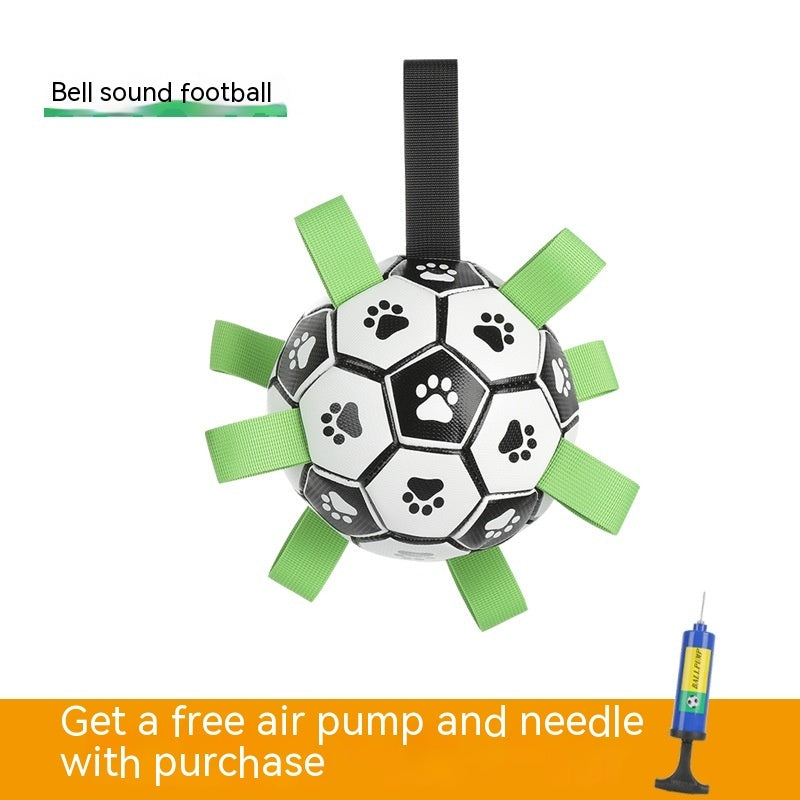 Interactive Dog Soccer Ball – Durable Tug & Fetch Toy for Active Dogs
