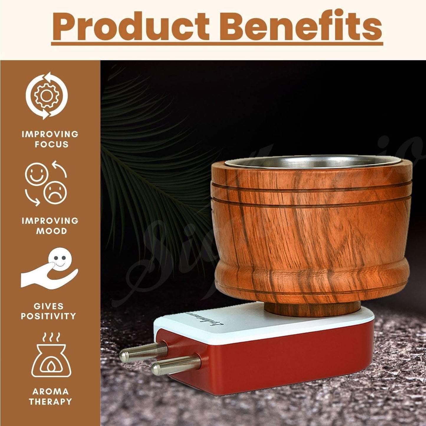 Electric Camphor Burner with Kapoor & Dhoop Mix – Loban Guggal Incense Burner – Air Freshener for Home, Meditation, Relaxation & Spiritual Use