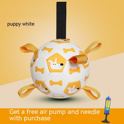 Interactive Dog Soccer Ball – Durable Tug & Fetch Toy for Active Dogs
