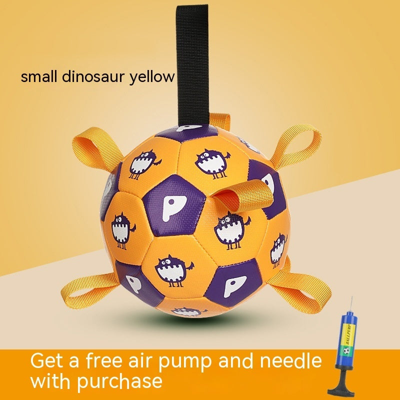 Interactive Dog Soccer Ball – Durable Tug & Fetch Toy for Active Dogs
